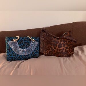 Leopard Print Bag Set of 2
